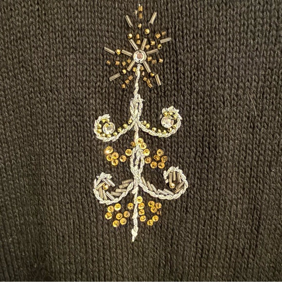 White Stag Women’s Plus Size Holiday Sweater Vest Zip Up Sz 18W/20W beaded - Picture 5 of 12